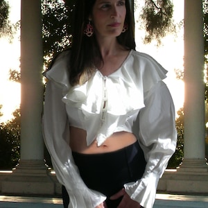Top corto, Top corto a maniche lunghe, Top corto da festival di enigma chic