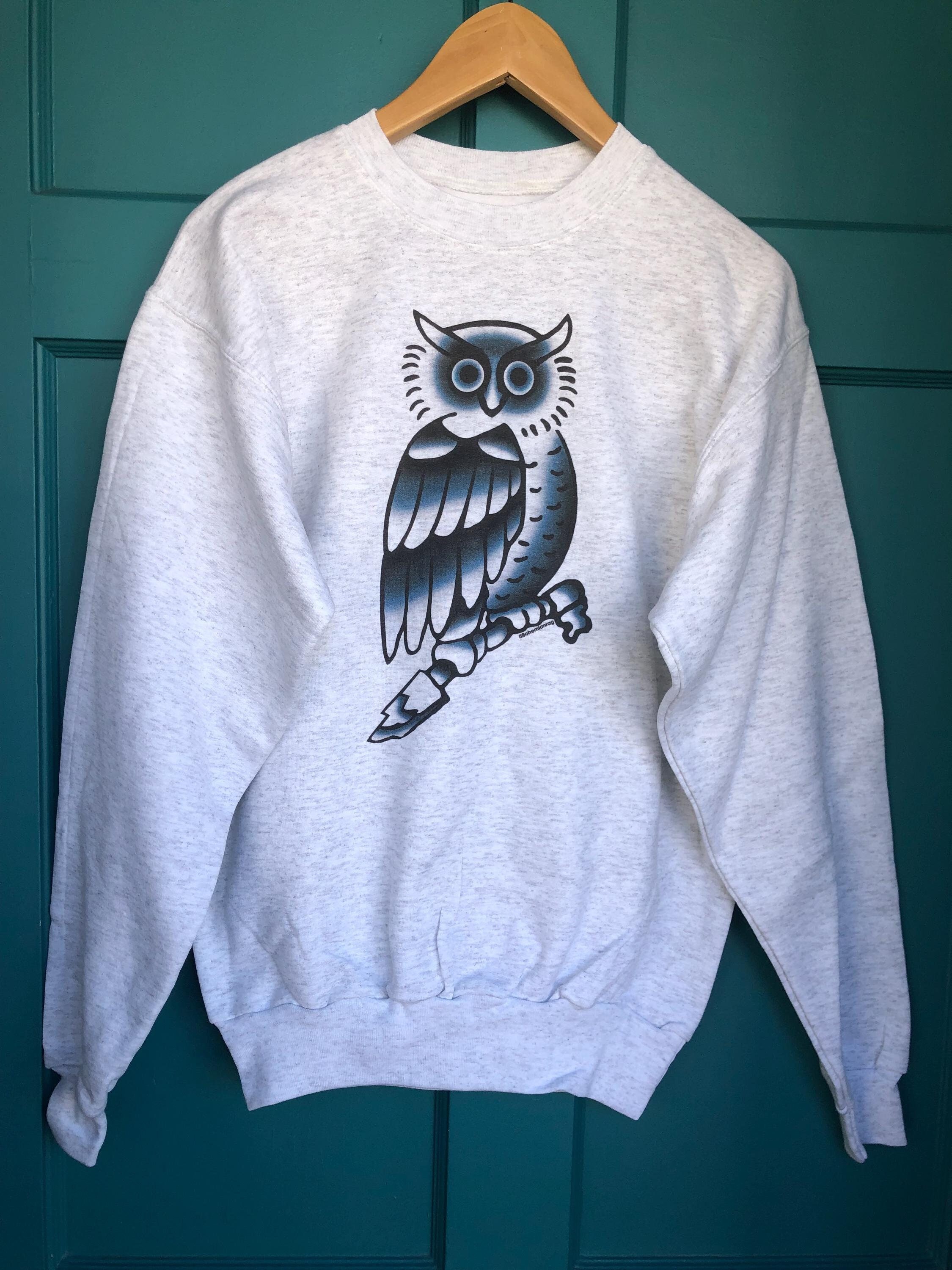 SALE OWL Sweatshirt */* Owl Tattoo Sweatshirt by Enigma Chic