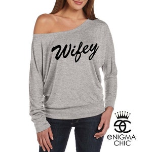 Wifey off the Shoulder Long Sleeve Top 