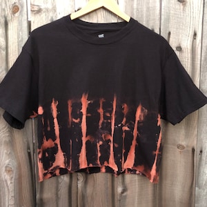 Fire Tie Dye Crop Top, One of a Kind Crop Top handmade by Enigma Chic