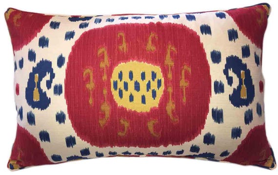 Brunschwig Fils Samarkand Ikat Bolster Pillow Down Feather Etsy