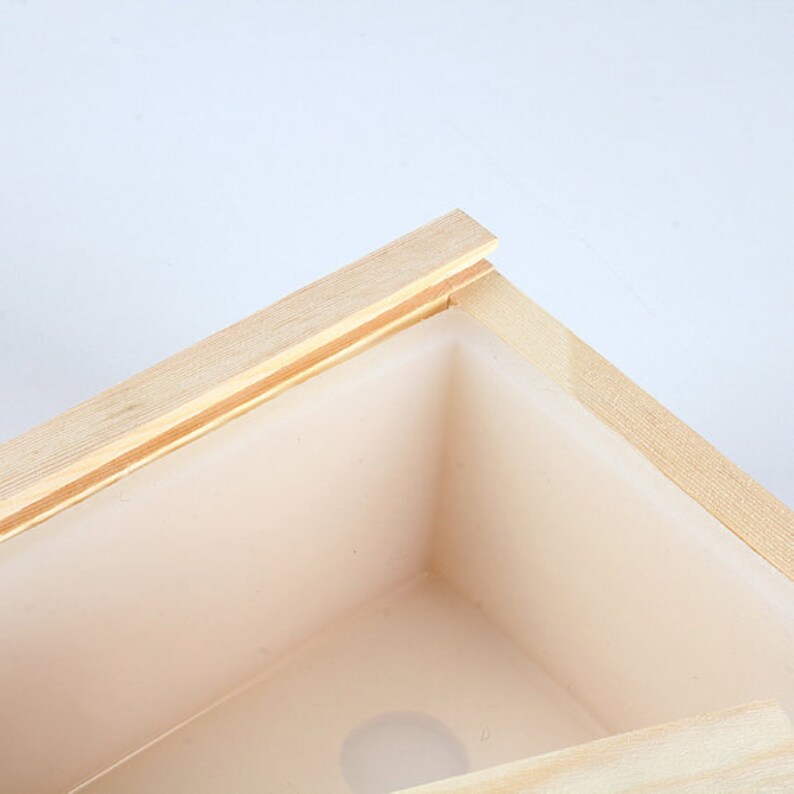 Silicone Liner Mold With Wooden Box Loaf Soap Making Tools DIY Etsy