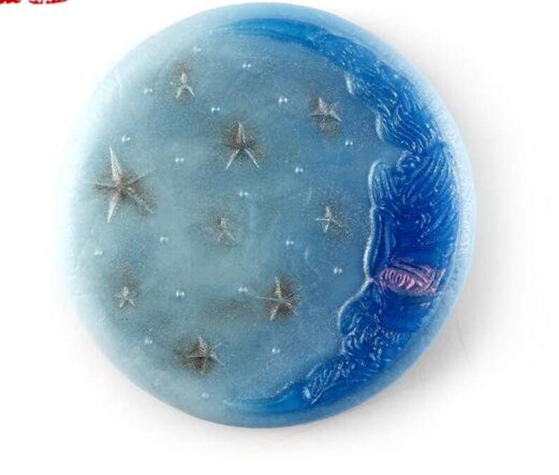 Round Moon Star Soap Mold Flexible Silicone Mold for Handmade Etsy