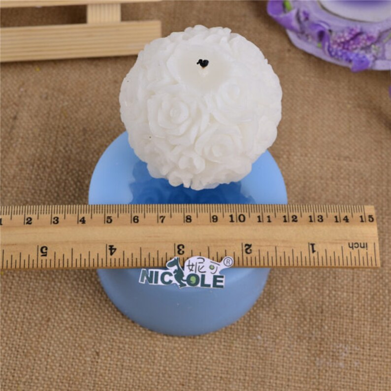 3D Rose Floral Ball Soap Mold Flexible Silicone Mold Soap Etsy