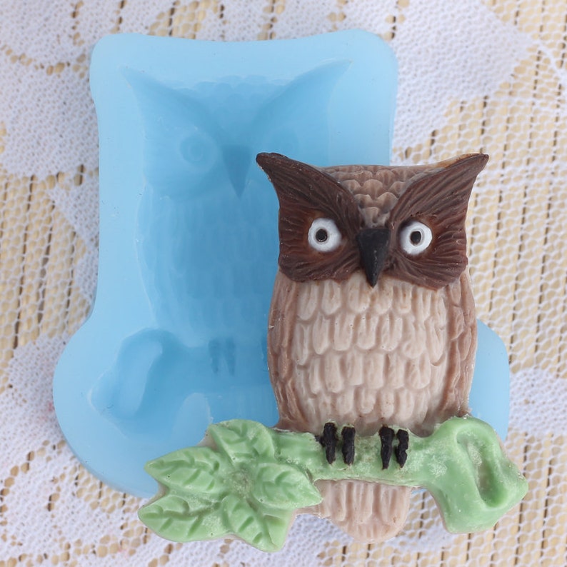 Owl Resin Mold Fondant Polymer Clay Mold Flexible Silicone Etsy