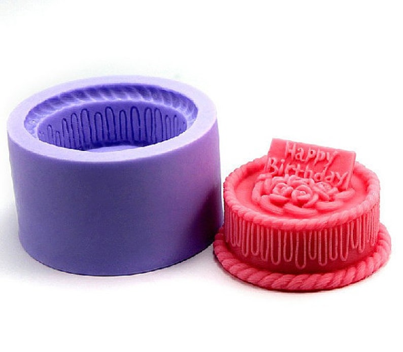 3D Happy Birthday Candle Mold Soap Mold Flexible Silicone Mold Etsy