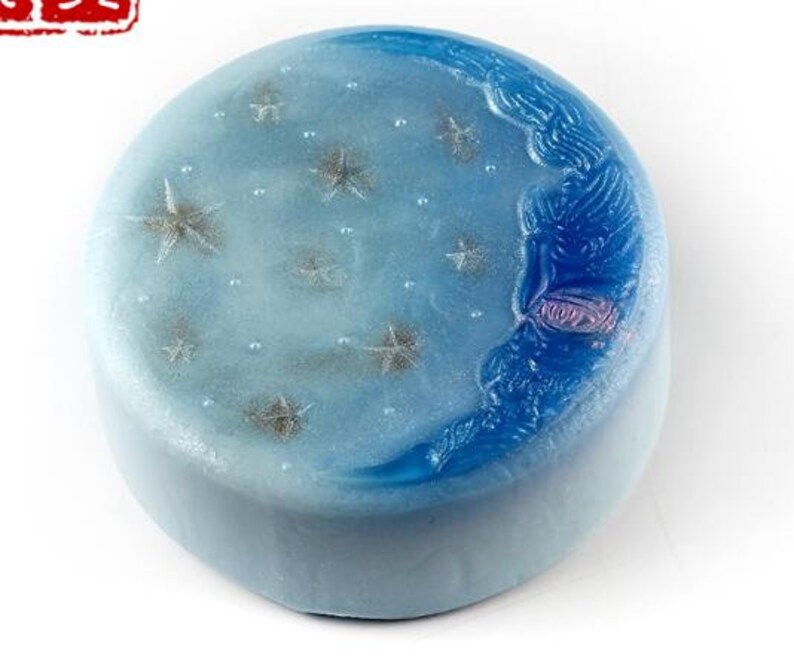 Round Moon Star Soap Mold Flexible Silicone Mold for Handmade Etsy