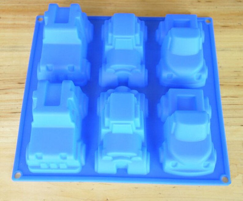 6hole Car Cake Mold Flexible Silicone Soap Mold Soap Candle Etsy