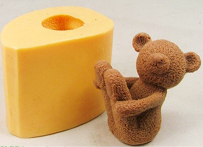 3D Dancing Bear Soap Mold Flexible Silicone Mold for Handmade Etsy