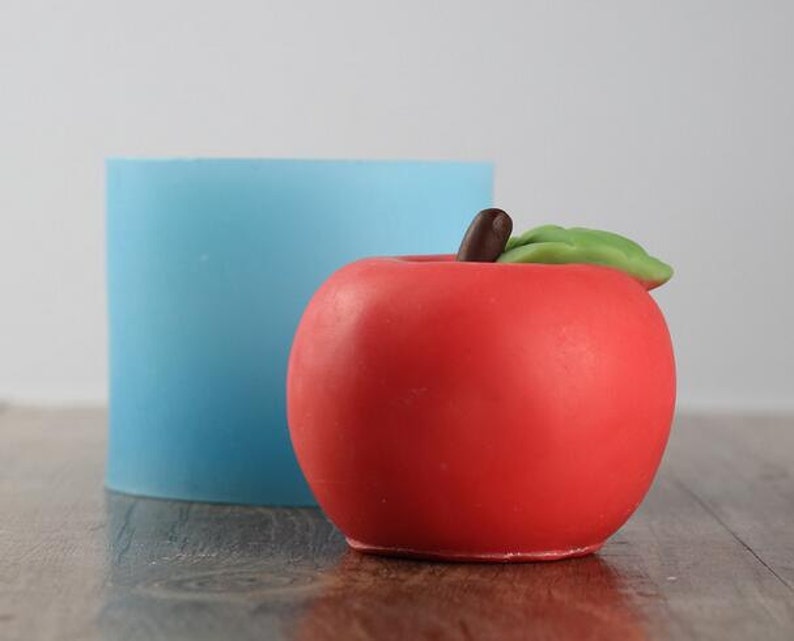 3D Apple Soap Mold Flexible Mold Candle Mold Silicone Mold Etsy