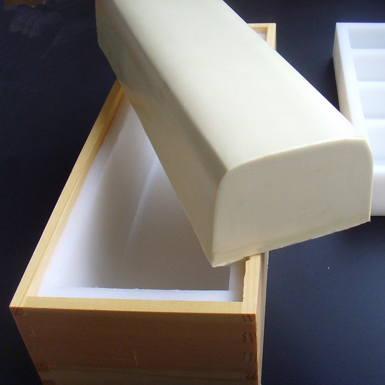 1500g Silicone Liner Mold With Wooden Box Loaf Soap Making Etsy