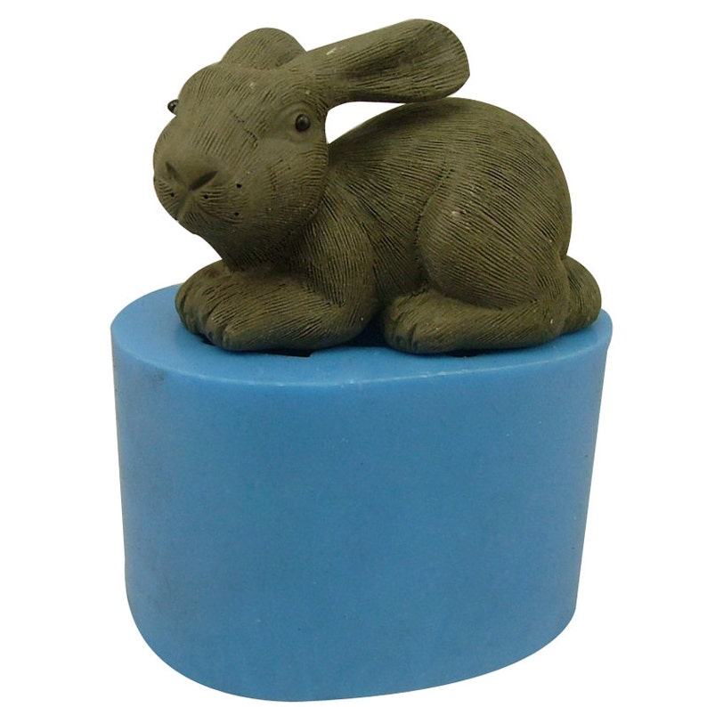 3D Lovely Rabbit Soap Mold Flexible Mold Silicone Mold Soap Etsy