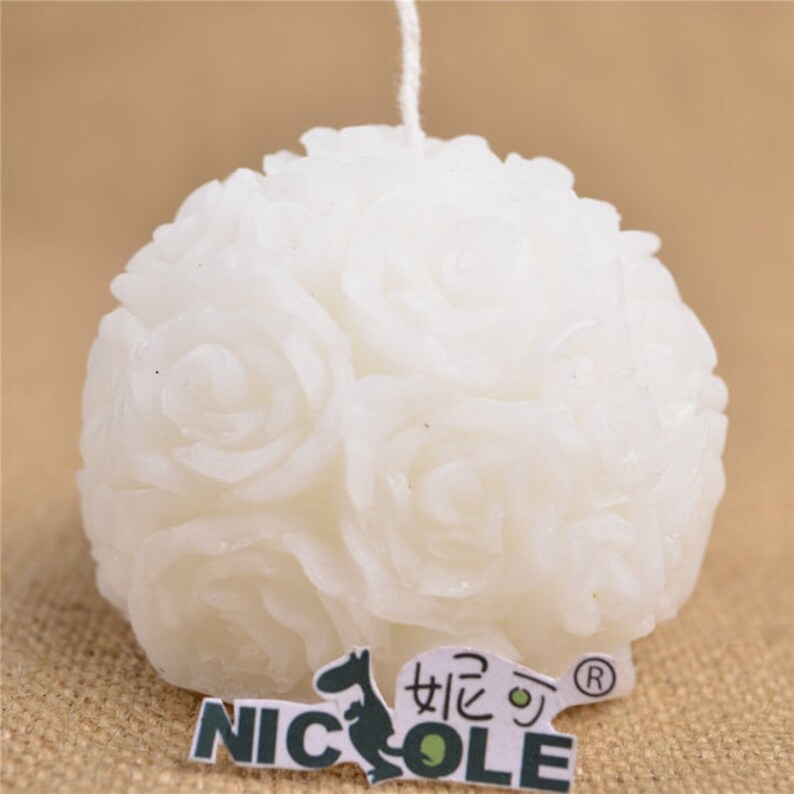 3D Rose Floral Ball Soap Mold Flexible Silicone Mold Soap Etsy