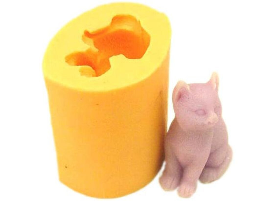 3D Small Cat Soap Mold Flexible Silicone Mold for Handmade Etsy
