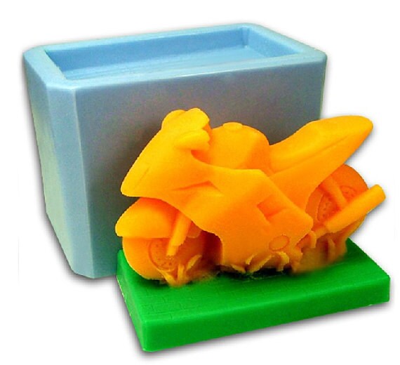 3d Moto Savon Moule Moule Silicone Flexible Pour Gateau De Etsy