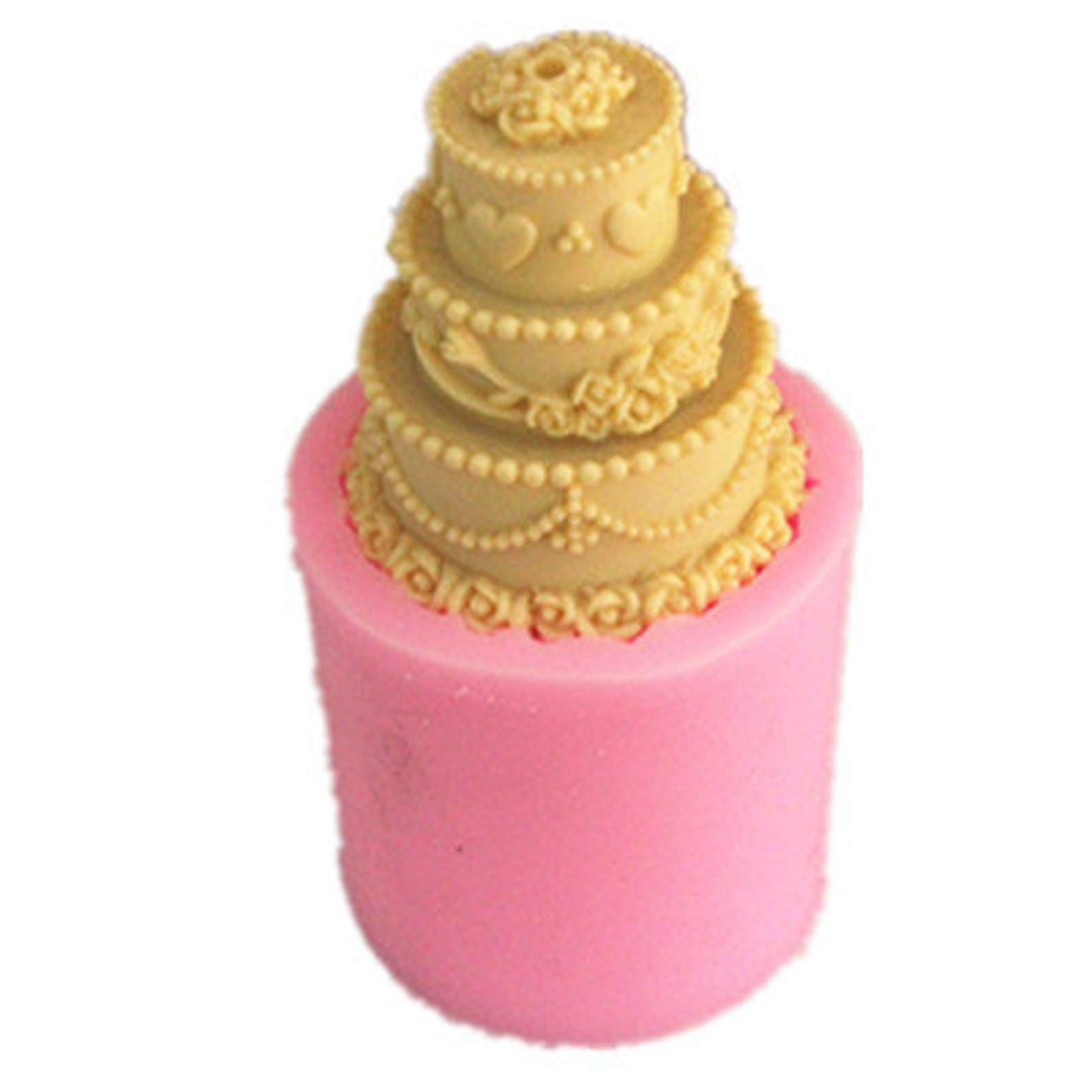 3D Birthday Cake Candle Mold Soap Mold Flexible Silicone Mold Etsy