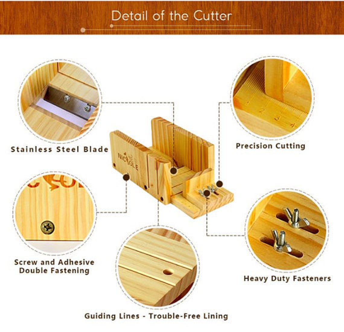 One Set Adjustable Loaf Soap Cutter Tools Wooden Box With Etsy
