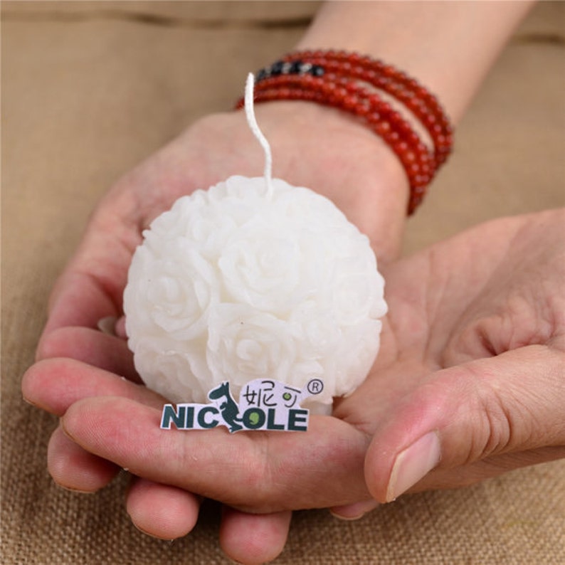 3D Rose Floral Ball Soap Mold Flexible Silicone Mold Soap Etsy