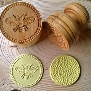 Bee Corzetti Pasta Stamp, Handturned, handcarved in Maple from Chiantishire in Tuscany