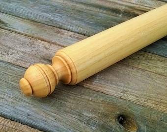 Rolling pin in rare Lemon wood from Sicily, ball handles , Pasta Maker Mattarello, traditional Italian tools, rare collectible pasta pins