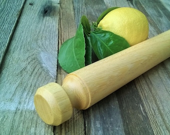 Rolling pin in rare Lemon wood from Sicily, Pasta Maker Rolling Pin, traditional lost Italian tools, handmade collectible pasta pins, gift