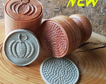 PUMPKIN Corzetti Pasta Stamp, freehand carved, in fine Beech Wood made from Tuscan Casentino Forest, italian gift