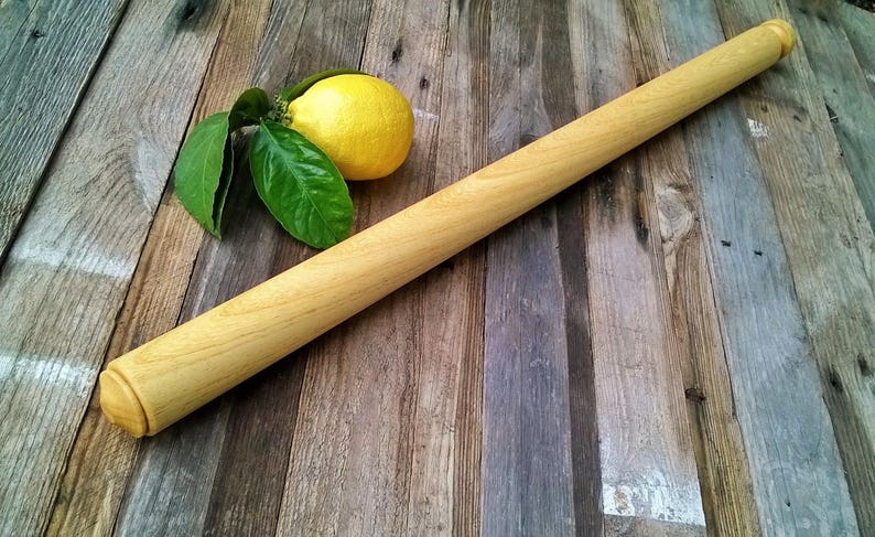 Rolling pin in rare Lemon wood from Sicily, Pasta Maker Mattarello, traditional lost Italian tools, rare handmade collectible pasta pins image 4