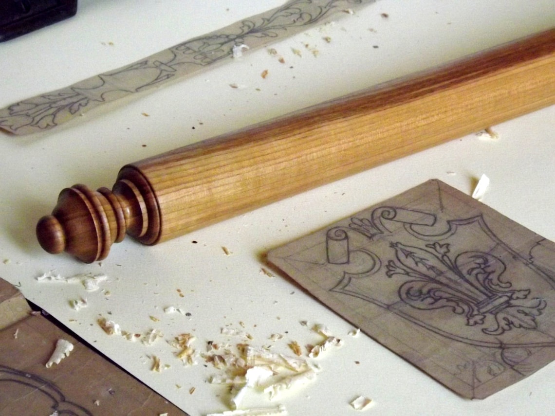 Rolling Pin Italian Mattarello Pasta Pizza Pin Matterello Etsy