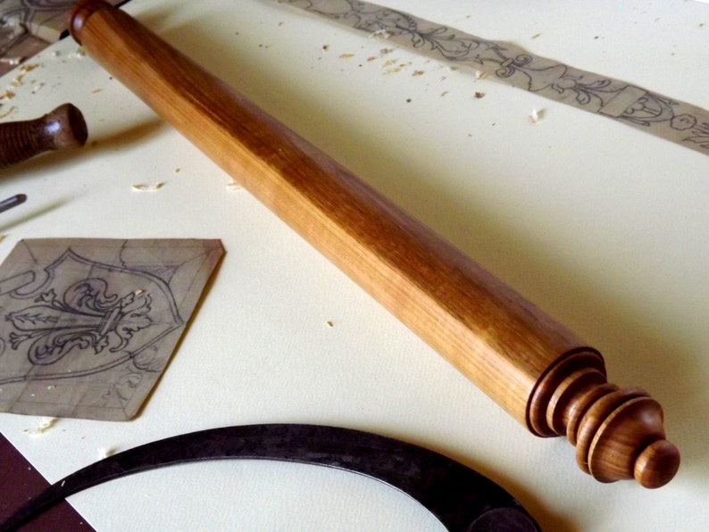 Rolling Pin Italian Mattarello Pasta Pizza Pin Matterello Etsy