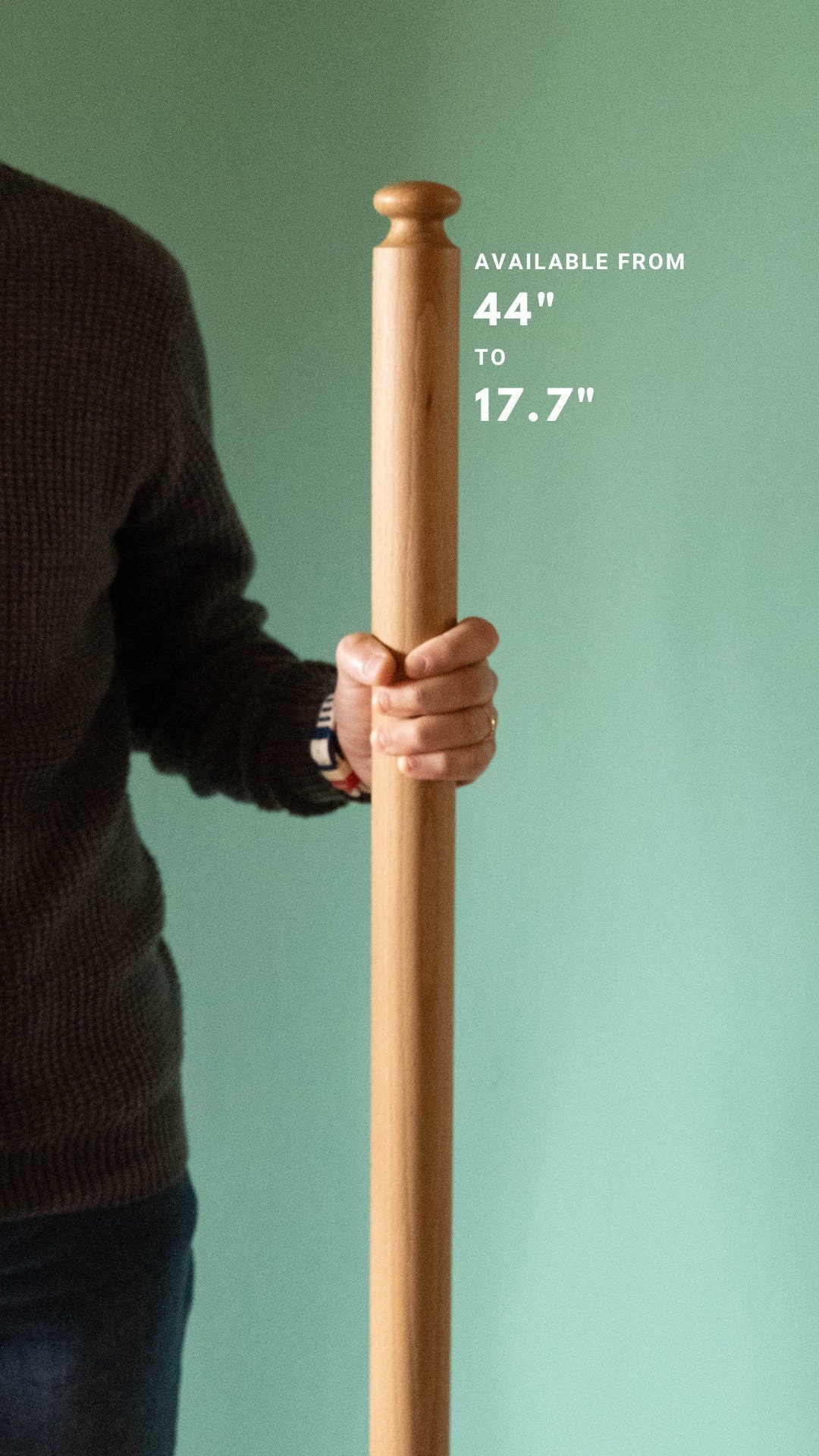 The Ultimate 44" and 36" SFOGLINA PIN Extra long in fine Beech Wood from Unesco Ancient Primeval Casentino's Beech Forest in Tuscany, gift