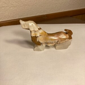 Onyx Dog Figurine Dachshund Dog