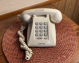 Vintage Push Button Desk Phone