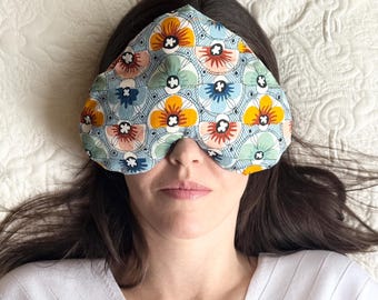 Mother's Day HEART weighted eye pillow, washable cover, hot cold pack, eyes face, aromatherapy