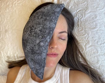 MOON Weighted Eye Pillow, Lavender, Mint, Eucalyptus or Unscented, Hot Cold pack, Soft Cotton Face Forehead Mask, Aromatherapy, spa gift