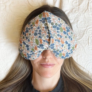 WASHABLE Weighted Eye Pillow, Liberty of London floral, soft fabric, filled with Flax, Lavender, Mint, Eucalyptus or Unscented Hot Cold pack