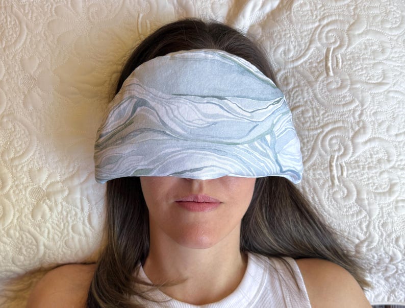 Almohada para ojos con peso lunar: mascarilla de aromaterapia de algodón suave imagen 2
