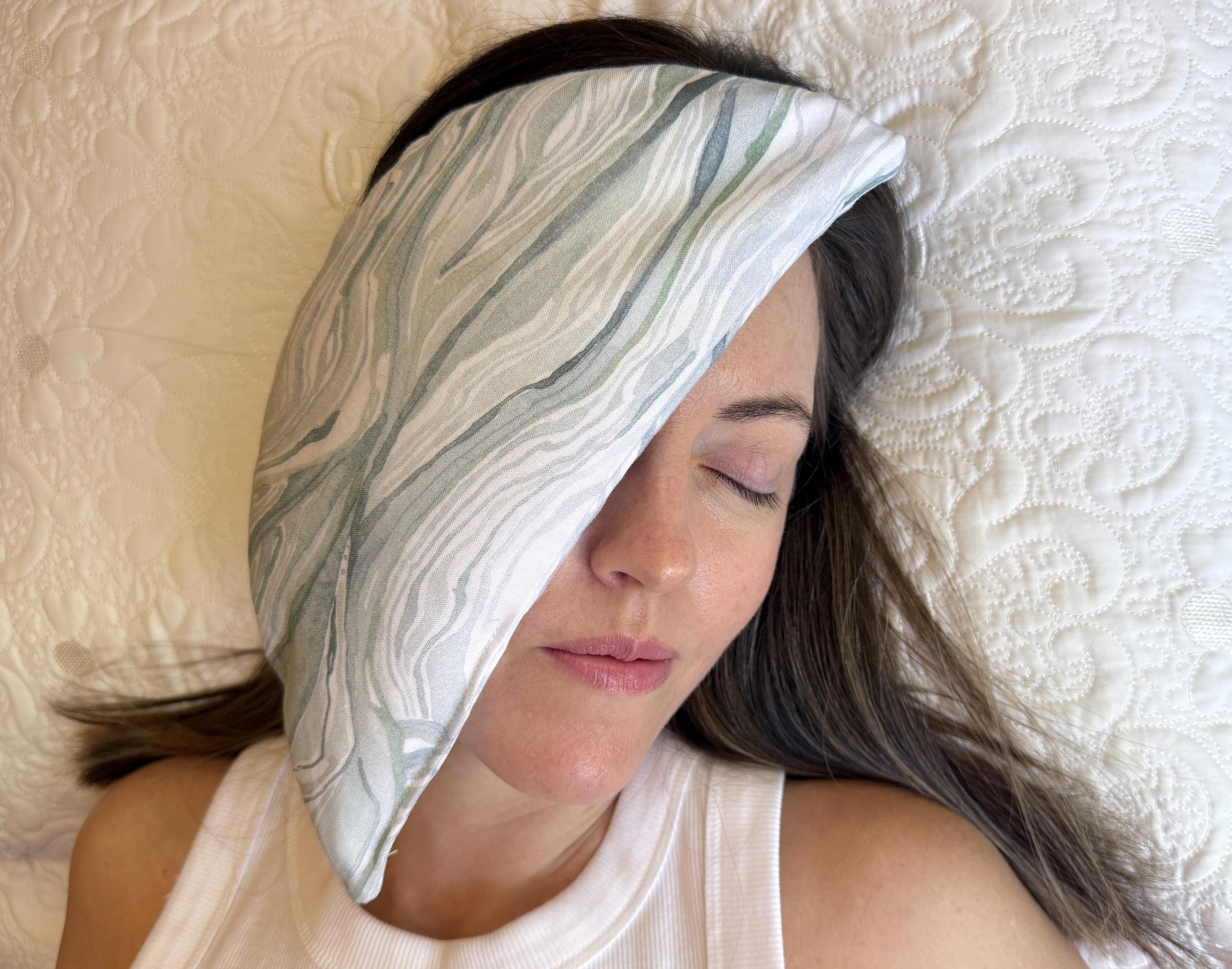 MOON Weighted Eye Pillow, 1 pound, Eucalyptus, Lavender, Mint or Unscented, Soft Cotton Forehead Mask, Aromatherapy, spa