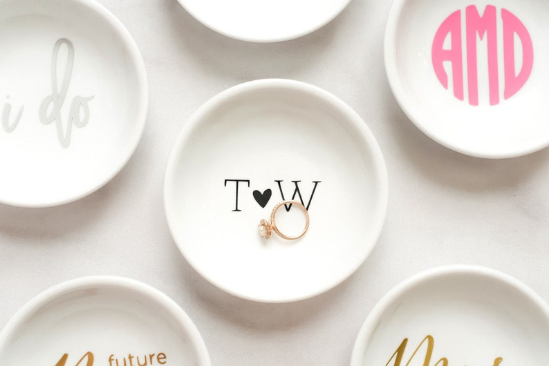 Personalized Initials Ring Dish Wedding Ring Dish Bridal Etsy