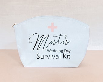 Fillable Personalized Wedding Day Survival Kit BAG ONLY | Wedding Day Emergency Kit | Bridal Bag | Wedding Photographer Gift