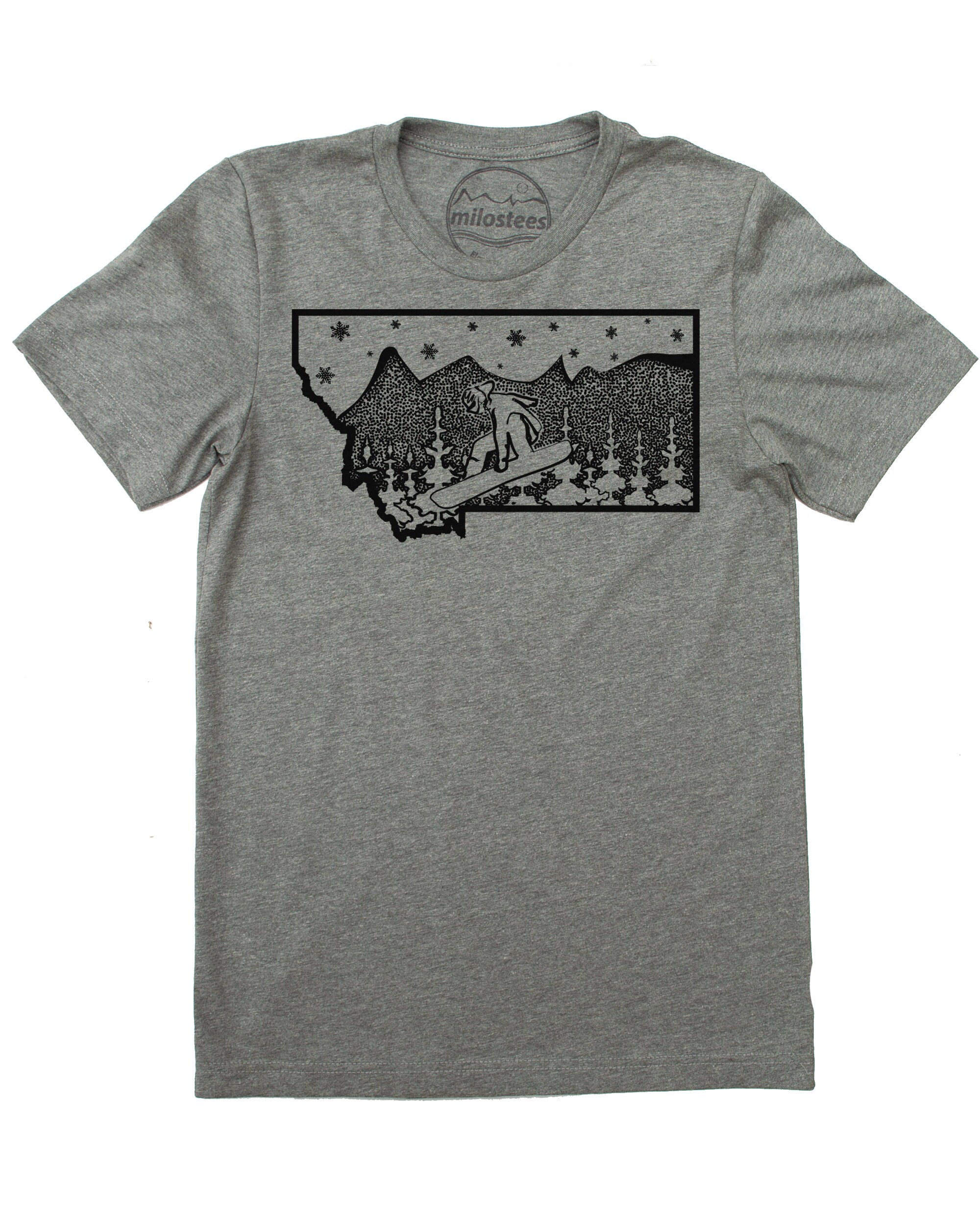 Montana T Shirt Snowboard Montana Design on a Soft 50/50 Tee - Etsy