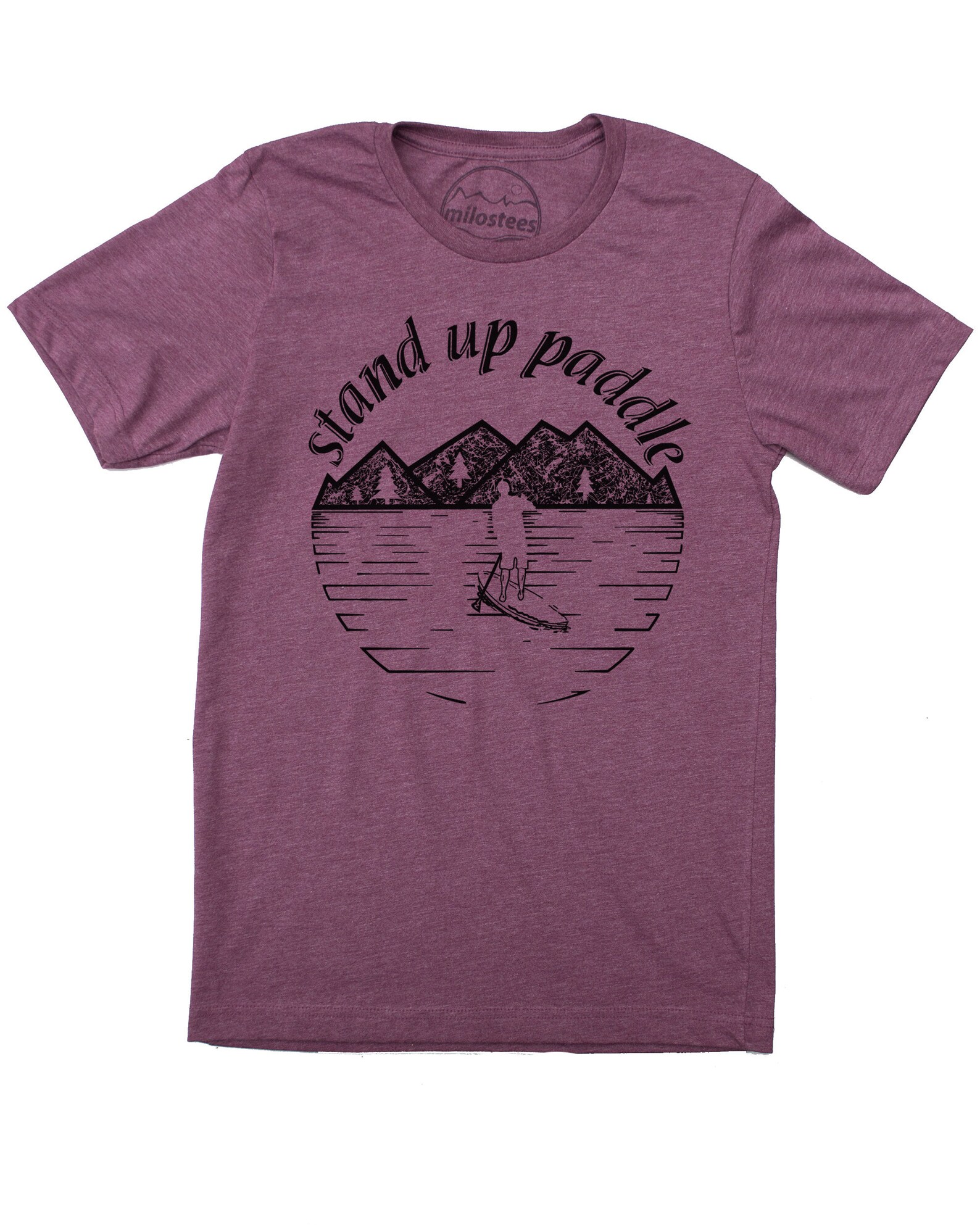 Stand up Paddle Board Shirt, Sup Graphic Printed on Soft Grey Cotton