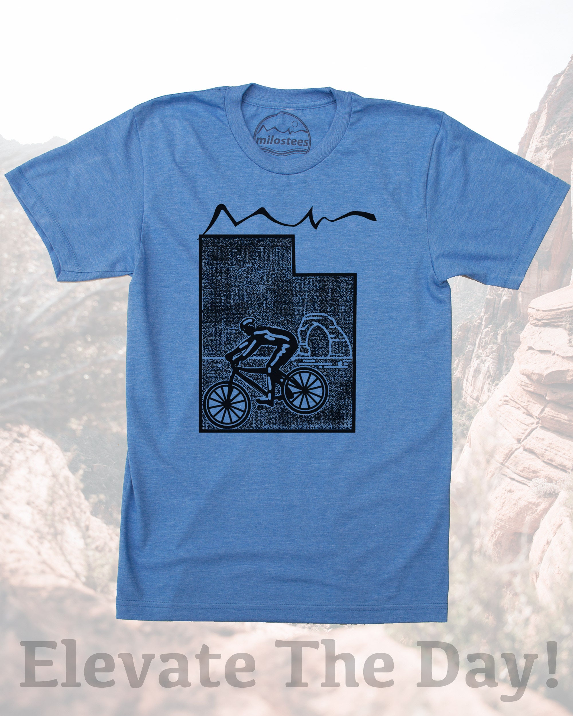 Utah Home T-shirt Mountain Bike Graphic on Soft Plum Tee - Etsy Finland