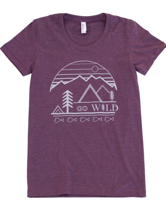 Wanderlust shirt go wild print on magically soft tee | Etsy