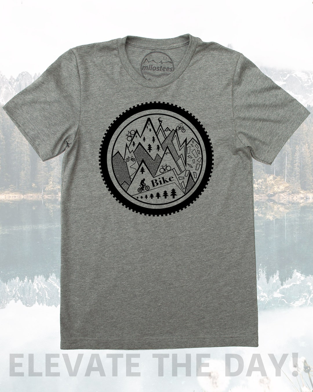 Mountain Bike Shirt Cycle Mountains With Goat Screen Print on - Etsy