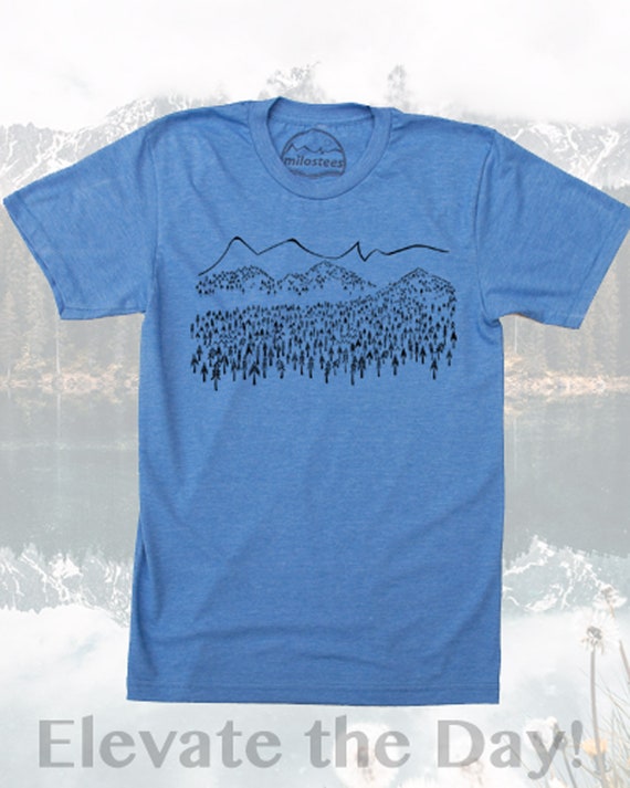 Mountain T shirt, wilderness print on soft plum tee in a 5050 blend awesome for adventure or casual wear wonder T shirt for nature hikes! Mountain T shirt, wilderness print on soft plum tee in a 5050 blend awesome for adventure or casual wear wonder T shirt for nature hikes!