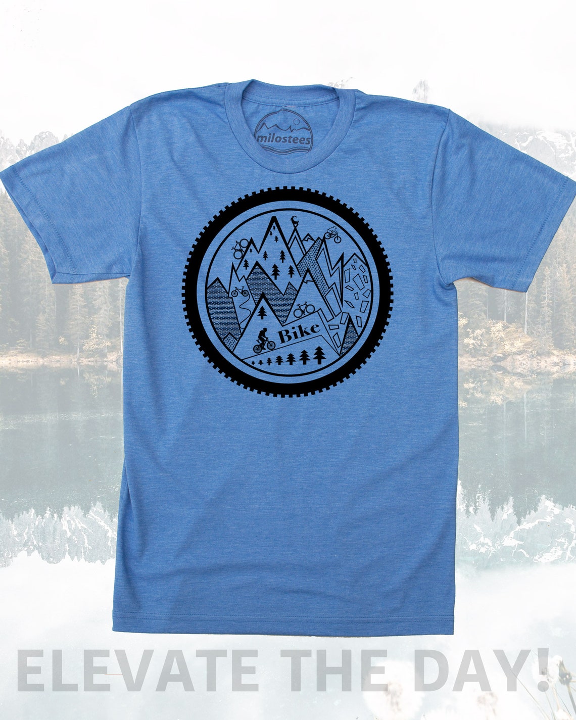 Mountain Bike Shirt Cycle Mountains With Goat Screen Print on Etsy
