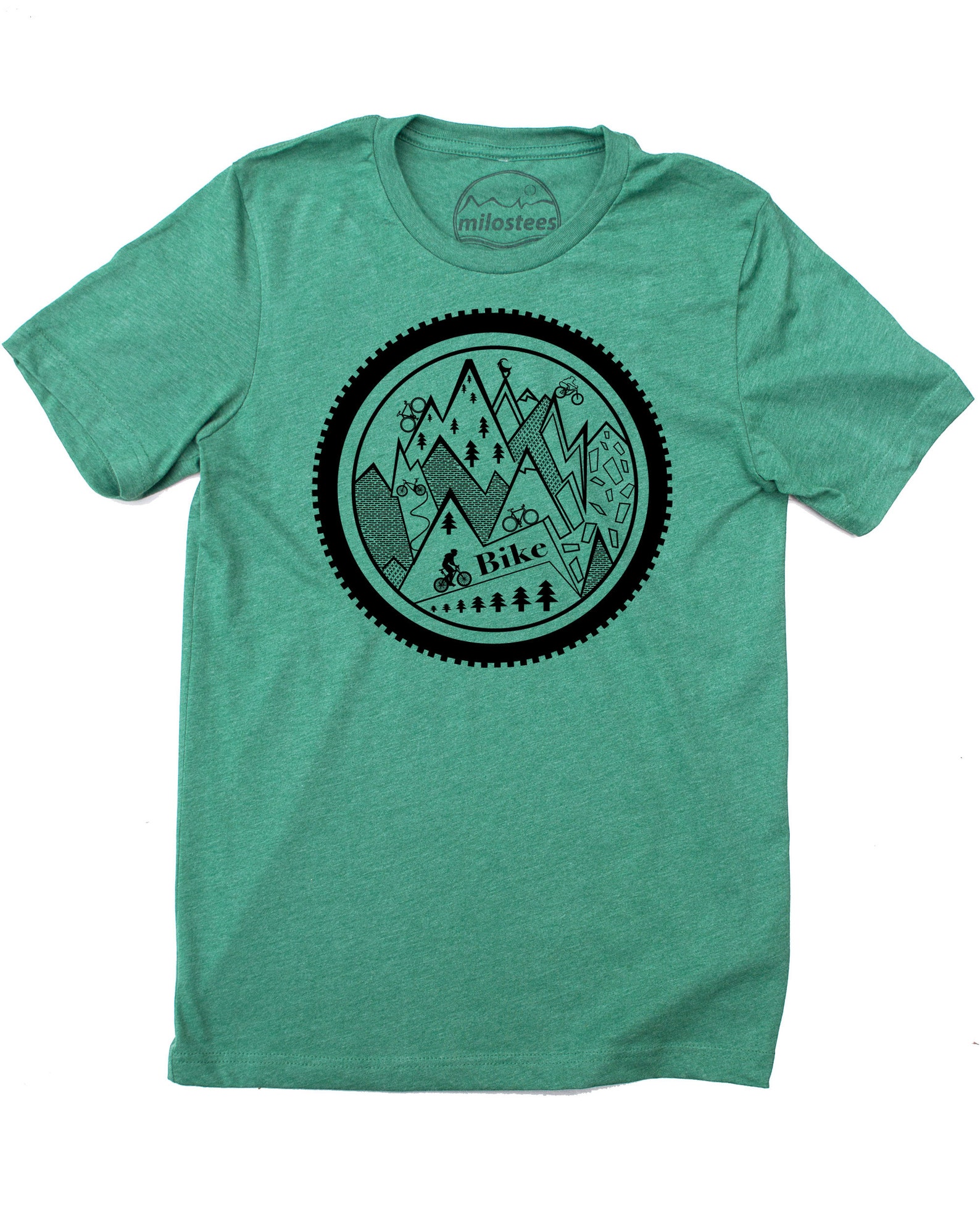 Mountain Bike Shirt, Cycling Design of Bikes in a Mountain Setting With
