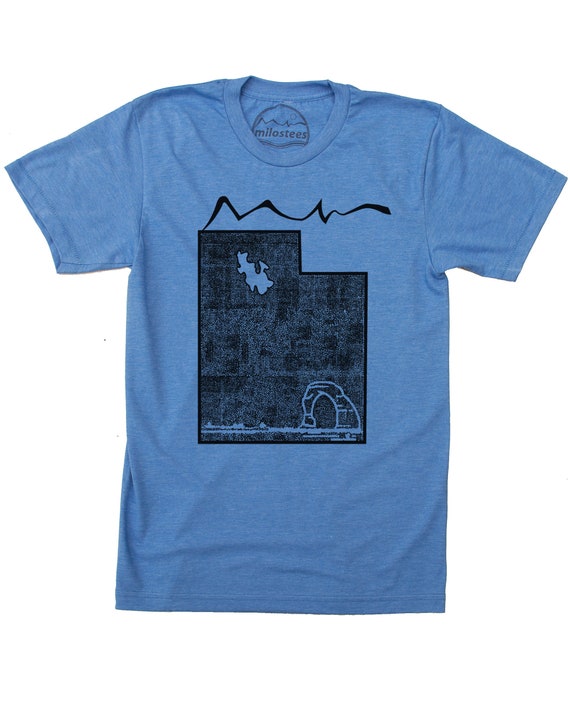 Utah Shirt Blue Bee Hive State Tee 