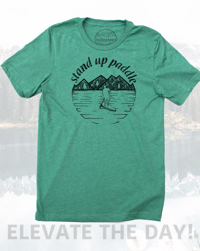 Stand up Paddle Board Tshirt, Graphic Sup Print on Soft 50/50 Tees