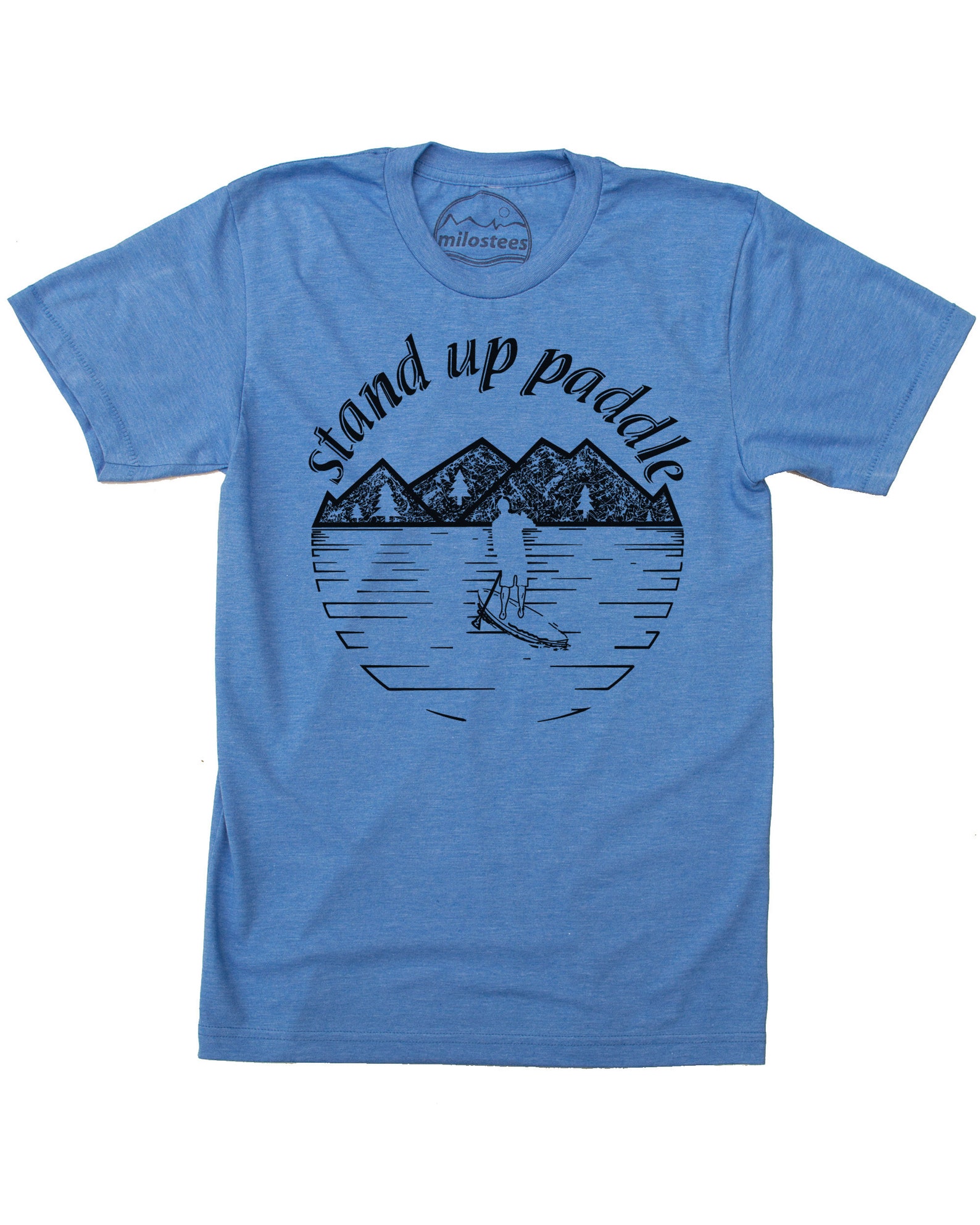 Stand up Paddle Board Shirt, Sup Graphic Printed on Soft Grey Cotton